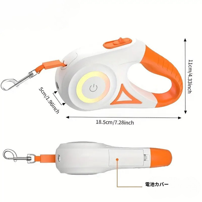 NINA'S PET™ -🎉 リトラクタブルLEDリード 🐶✨