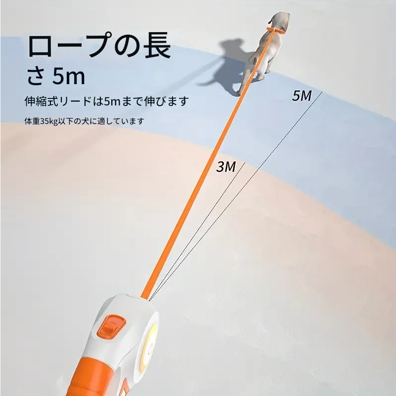 NINA'S PET™ -🎉 リトラクタブルLEDリード 🐶✨